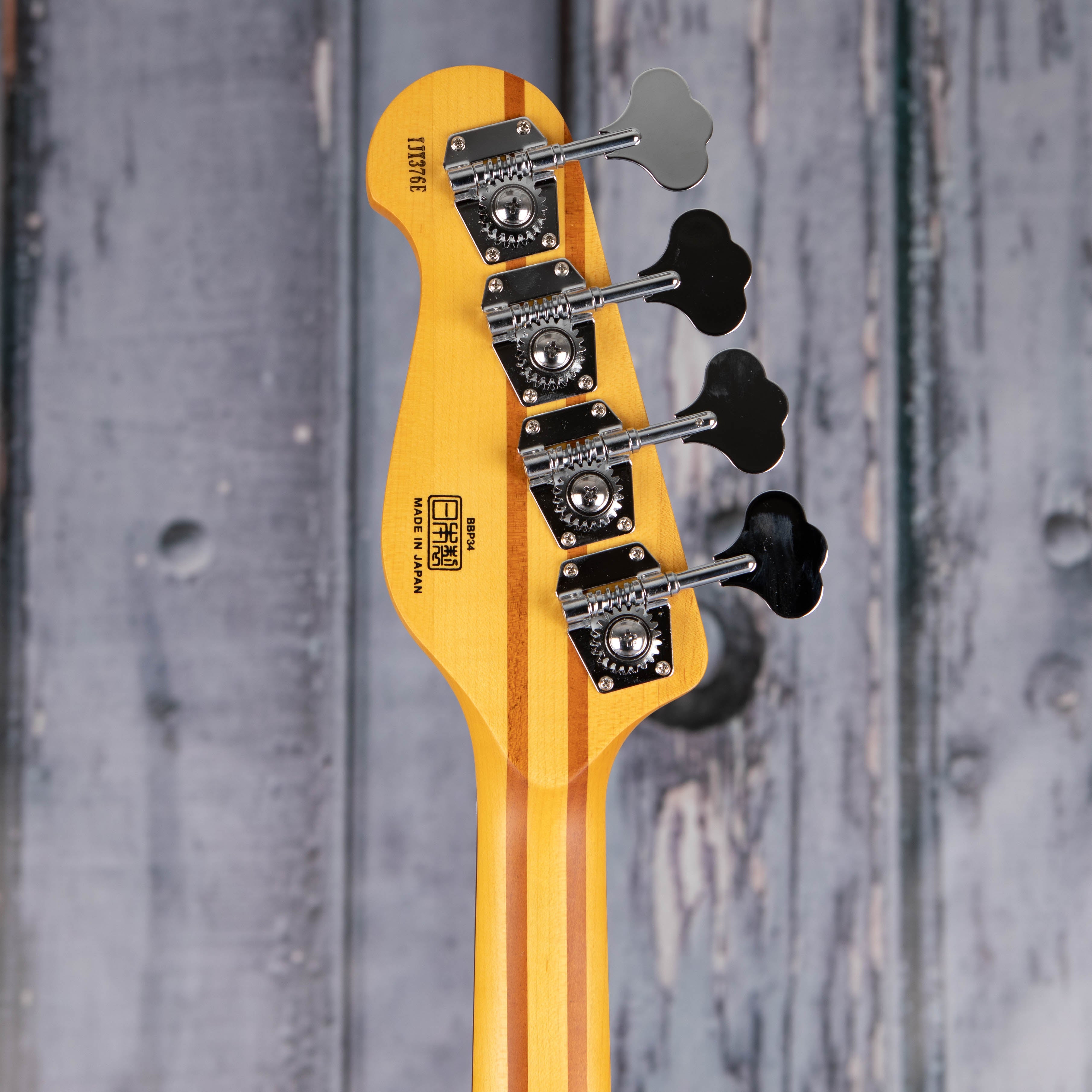 Yamaha Premium BBP34 Electric Bass Guitar, Midnight Blue, back headstock
