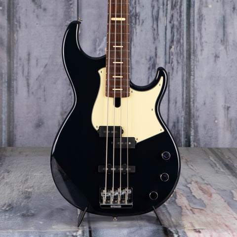 Yamaha Premium BBP34 Electric Bass Guitar, Midnight Blue, front closeup