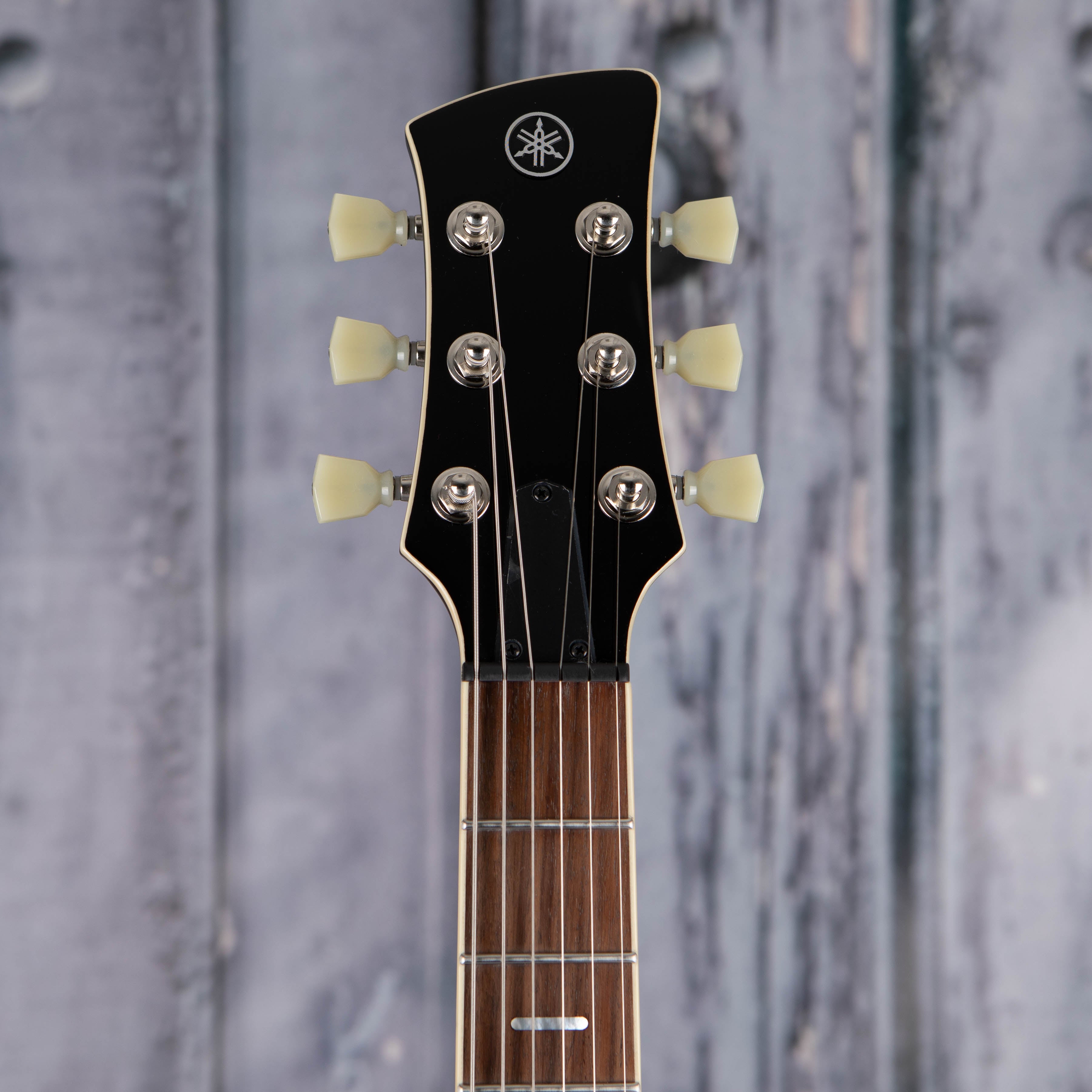 Yamaha Revstar Standard RSS20 Electric Guitar, Black, front headstock
