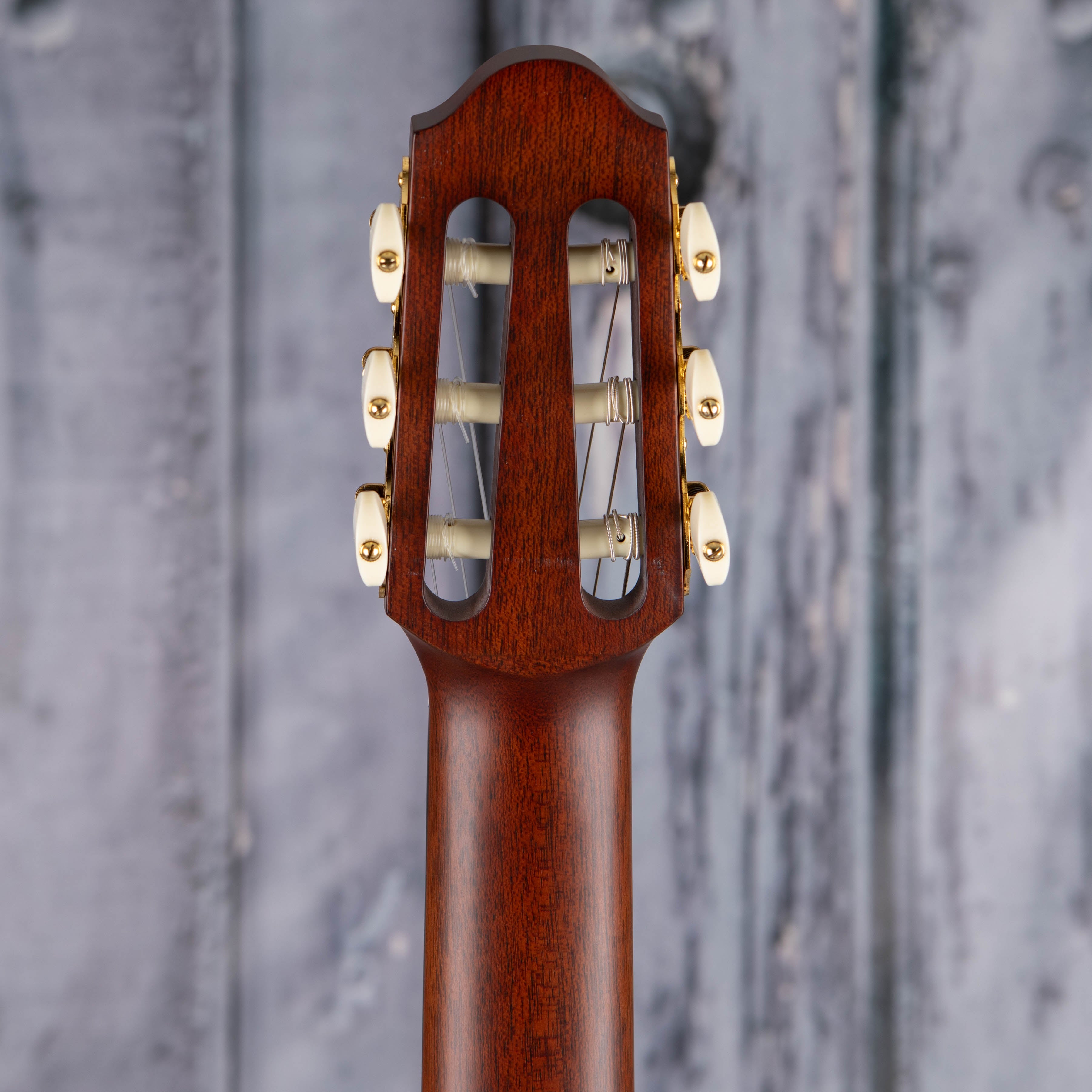 Yamaha SLG200NW Silent Classical Guitar, Natural, back headstock