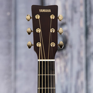 Yamaha TAG3 C TransAcoustic Acoustic/Electric Guitar, Sand Burst, front headstock