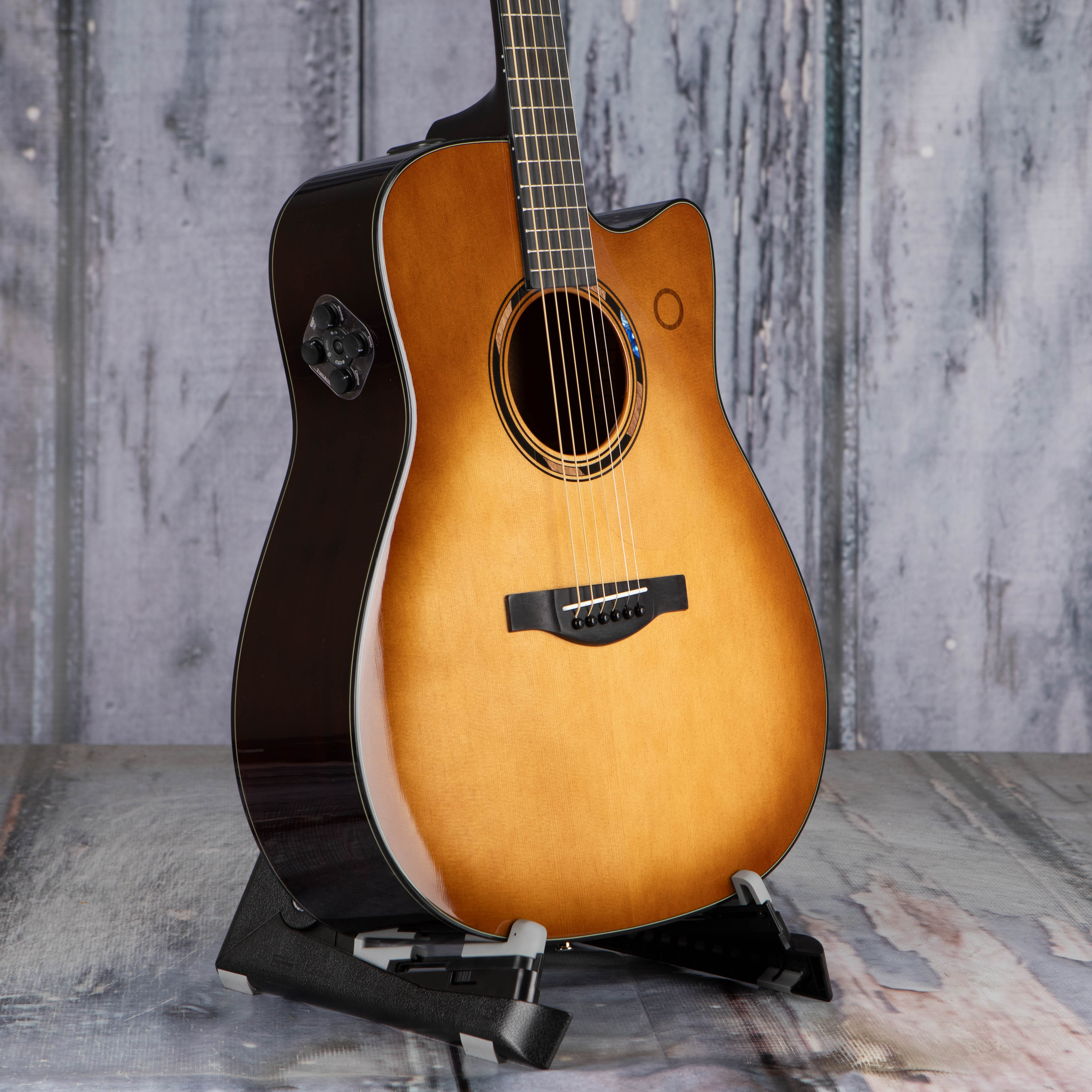 Yamaha TAG3 C TransAcoustic Acoustic/Electric Guitar, Sand Burst, angle