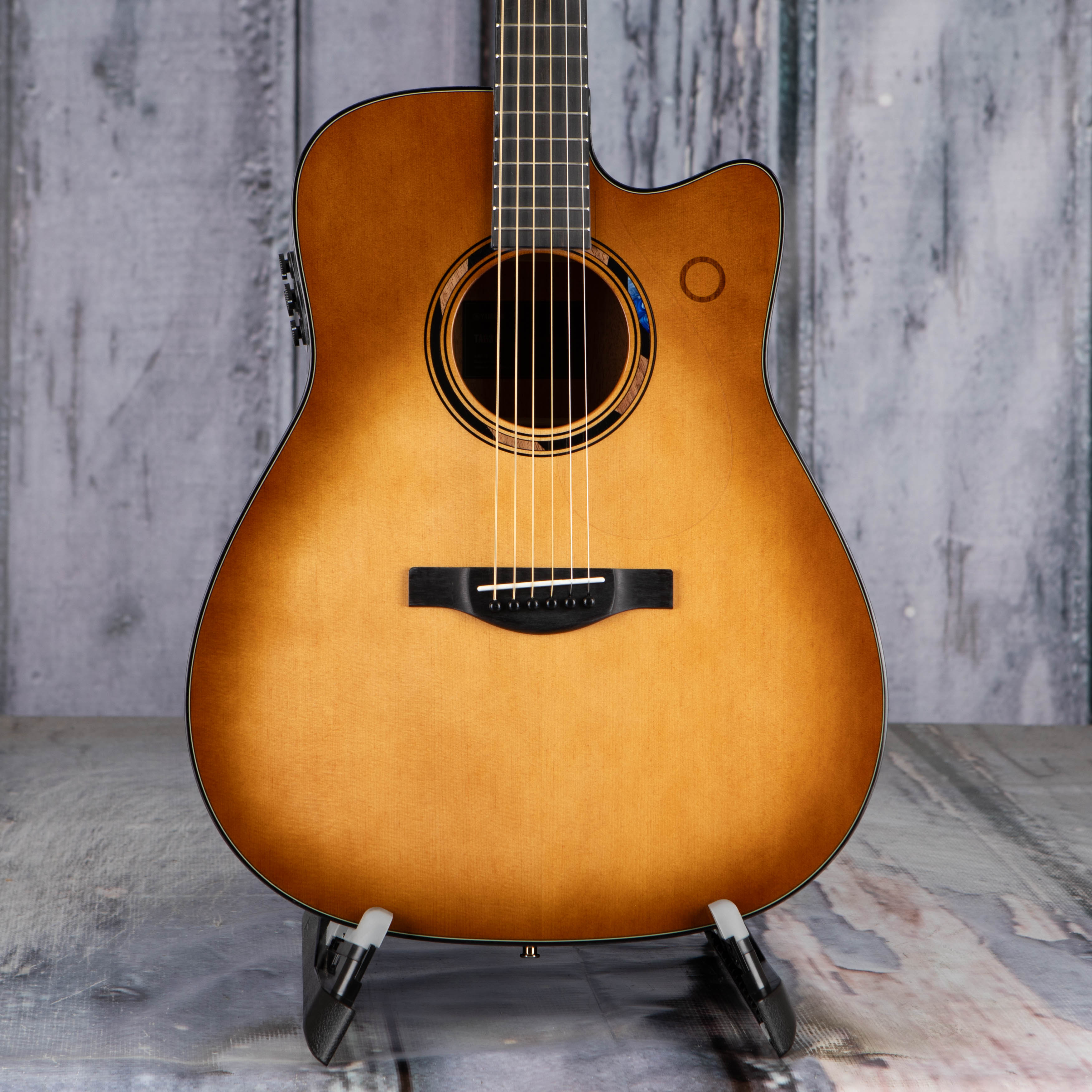 Yamaha TAG3 C TransAcoustic Acoustic/Electric Guitar, Sand Burst, front closeup