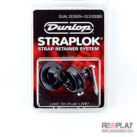 Dunlop Black Straplok Dual Design Retainer System
