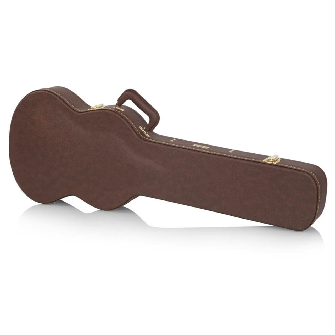 Gator Deluxe Wood Series Gibson SG Electric Guitar Case, Brown