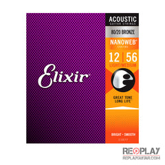 Elixir Light-Medium Acoustic 80/20 Bronze with NANOWEB® Coating