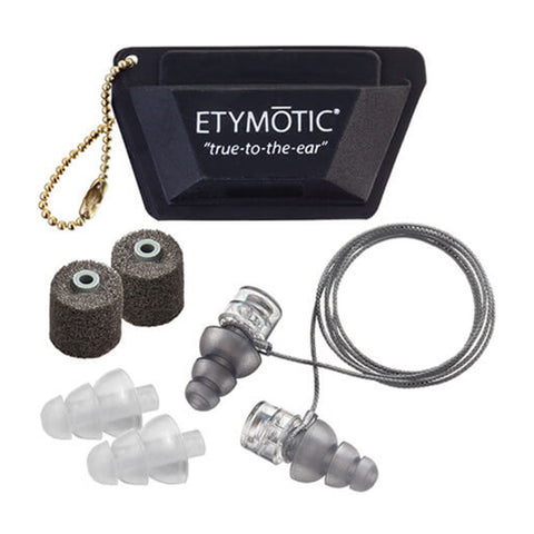 Etymotic ER20XS High Fidelity Universal Fit Musicians Earplugs, One Pair + Cord and Carry Case