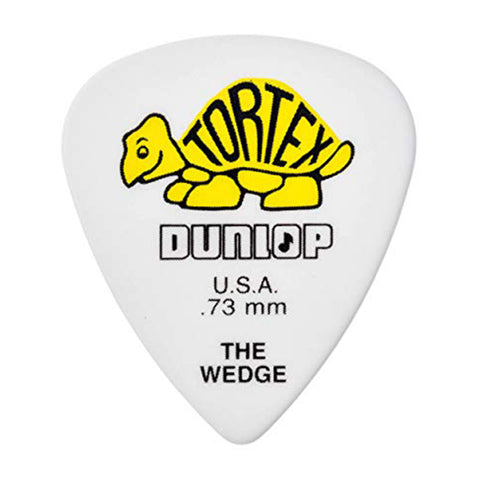 Dunlop 424P073 Tortex Wedge 12 Pick Pack, .73mm, White