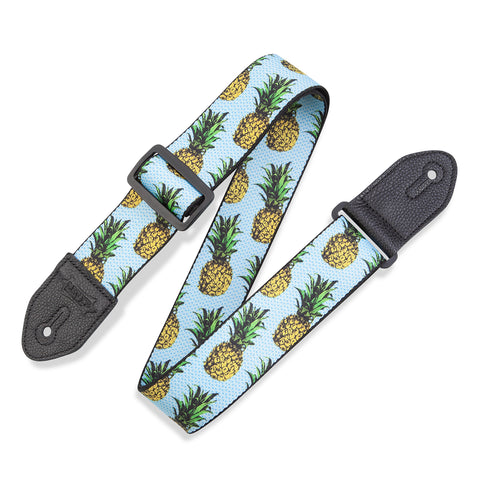 Levy's MP2FS-001 Fruit Salad Pineapple Guitar Strap, Blue