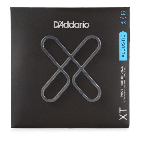 D'Addario XT Acoustic Phosphor Bronze Guitar Strings, 12-53