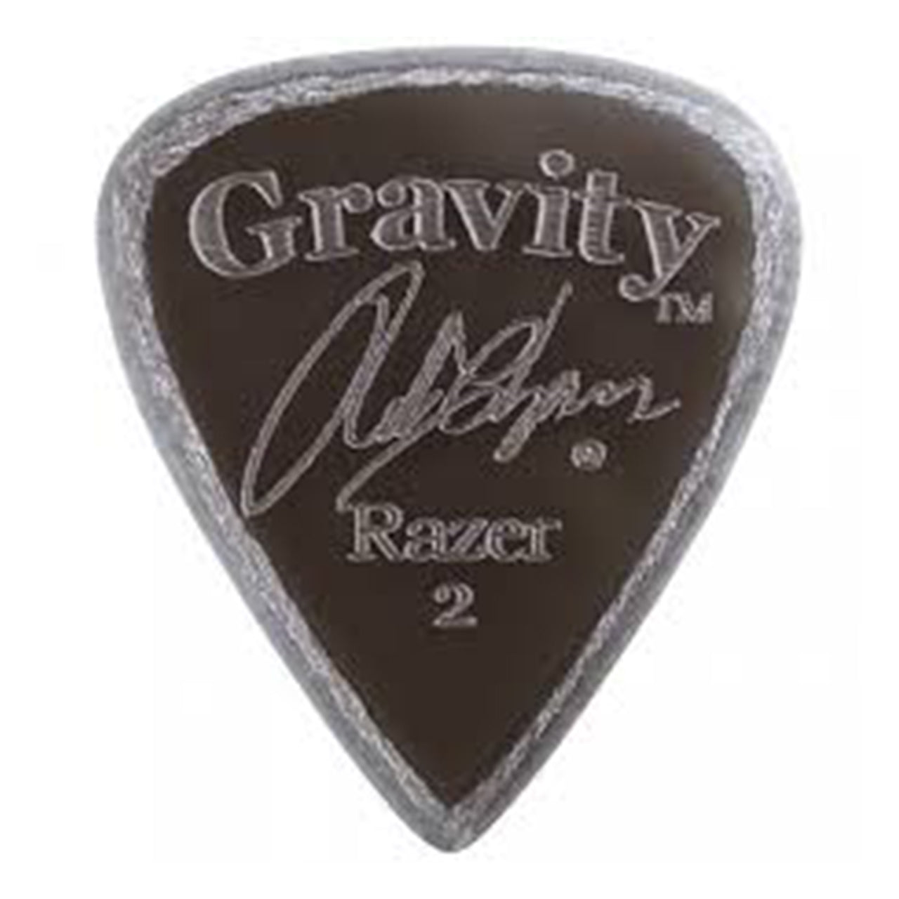 Gravity Picks Razer Standard Master Chapman Guitar Pick, 2mm, Smoke