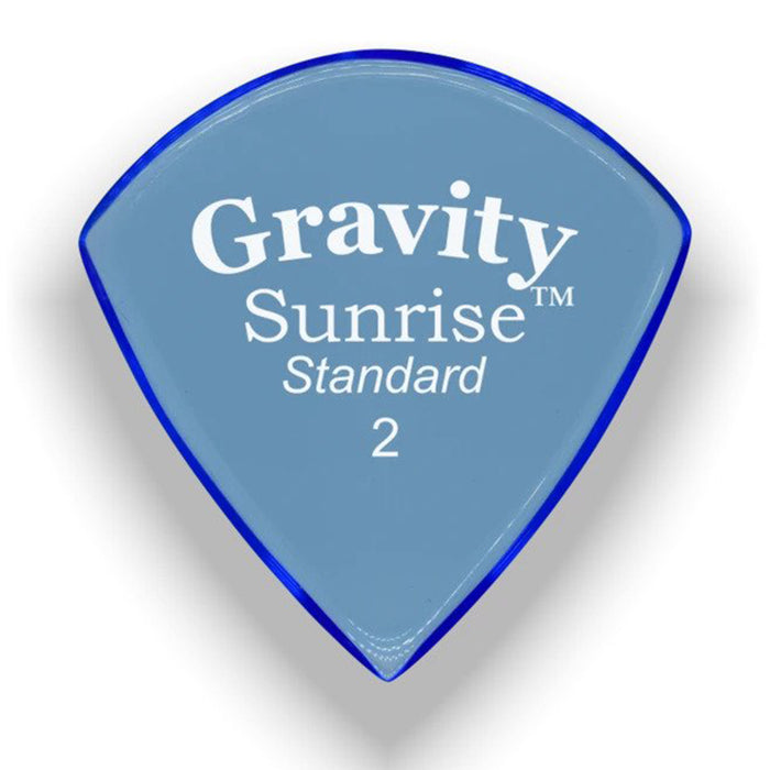 Gravity Picks Sunrise Standard Polished Pick, 2mm, Blue