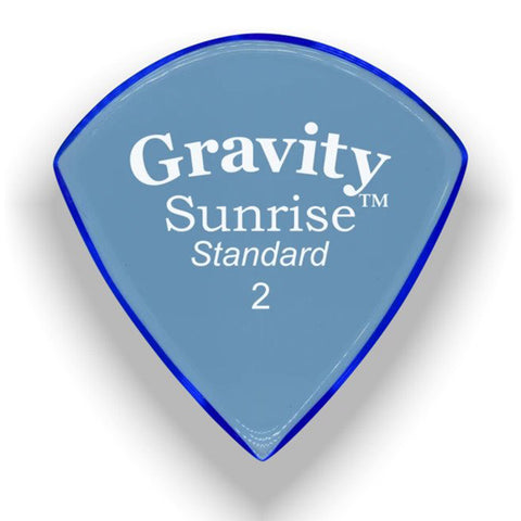 Gravity Picks Sunrise Standard Polished Guitar Pick, 2mm, Blue
