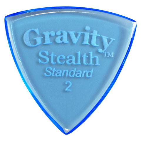 Gravity Picks Stealth Standard Polished Guitar Pick, 2mm, Blue
