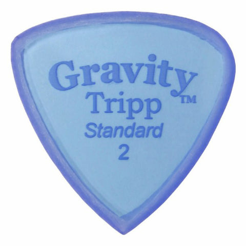Gravity Picks Tripp Standard Polished Guitar Guitar Pick, 2mm, Blue