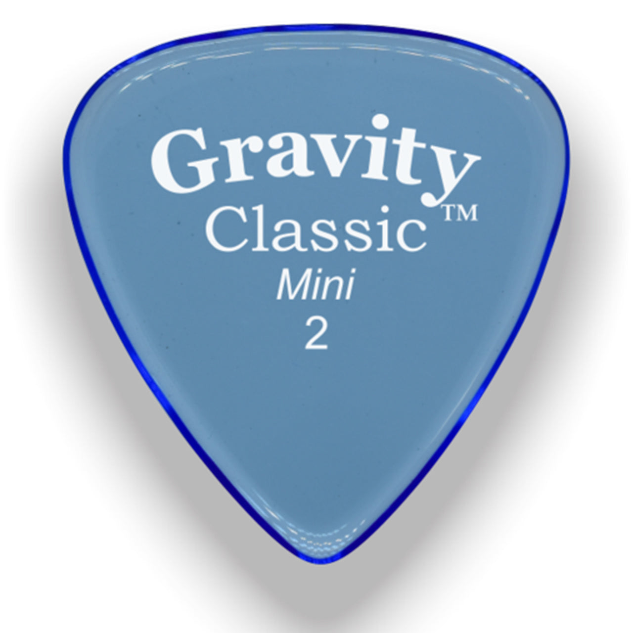 Gravity Picks Classic Mini Polished Guitar Pick, 2mm, Blue