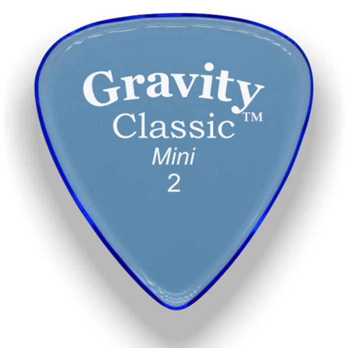 Gravity Picks Classic Mini Polished Pick, 2mm, Blue