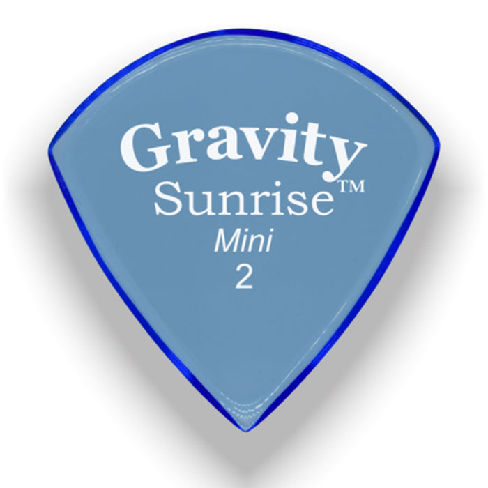 Gravity Picks Sunrise Mini Polished Pick, 2mm, Blue