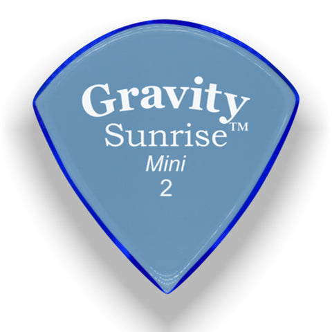Gravity Picks Sunrise Mini Polished Guitar Pick, 2mm, Blue