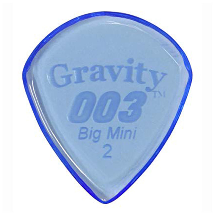 Gravity Picks 003 Jazz III Big Mini Pick, 2mm, Blue