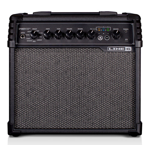 Line 6 Spider V 20 MkII Amplifier, Black, front