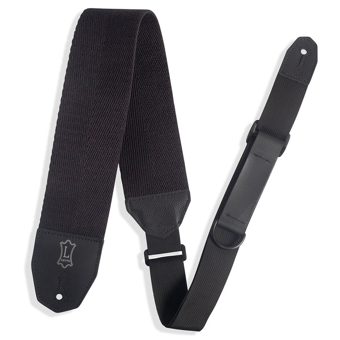 Levy's MRHC4-BLK Specialty Series Right Height Wide Cotton Strap, Black