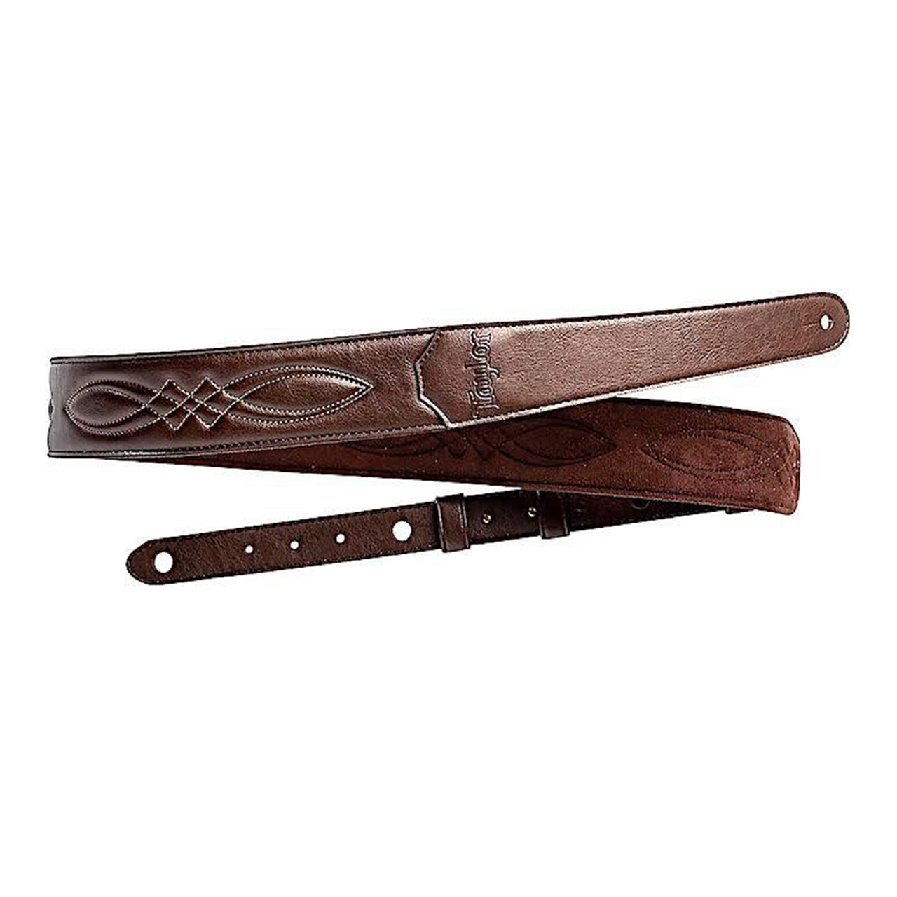 Taylor Vegan 2" Leather Guitar Strap, Chocolate Brown