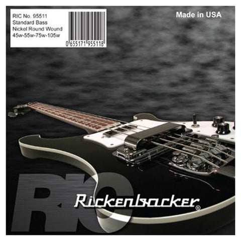 Rickenbacker 95511 Nickel Round Wound Standard Electric Bass Strings, 45w-105w