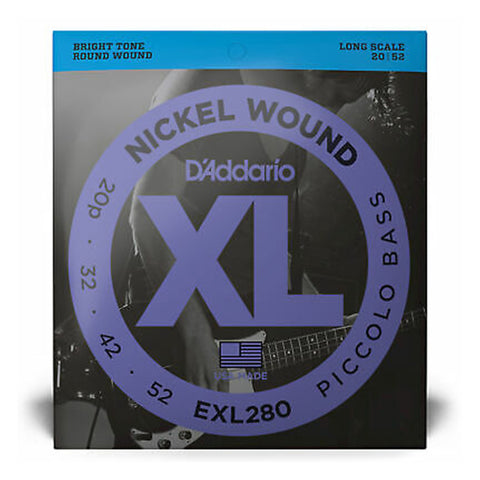D'Addario EXL 280 Piccolo Long Scale Electric Bass Guitar Strings