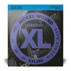 D'Addario EXL 280 Piccolo Long Scale Bass Strings, 20-52