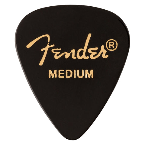 Fender 351 Shape Premium Celluloid 12-Pack Medium Guitar Picks, Black