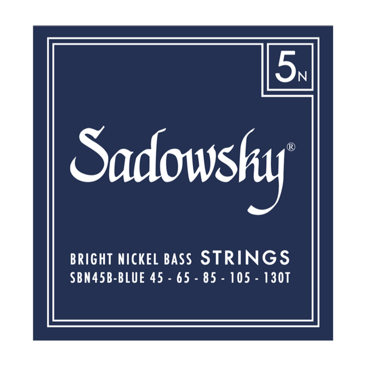 Sadowsky Blue Label Bright Nickel 5-String Taperwound Electric Bass Strings, 45-130T