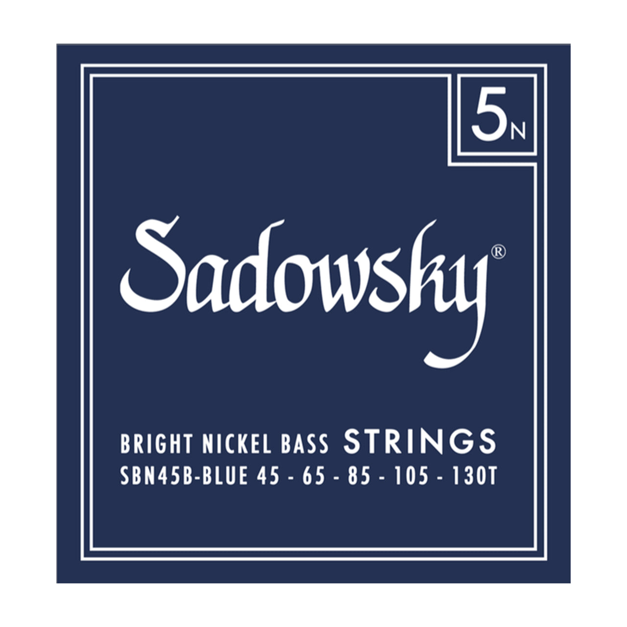 Sadowsky Blue Label Bright Nickel 5String Taperwound Bass Strings, 45