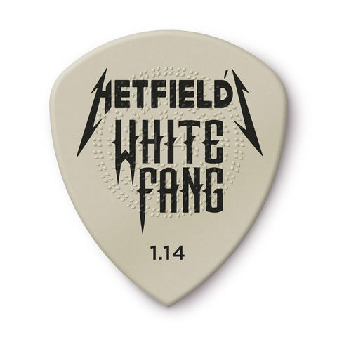 Dunlop PH122P114 James Hetfield White Fang Custom 6 Guitar Pick Pack, 1.14mm, White