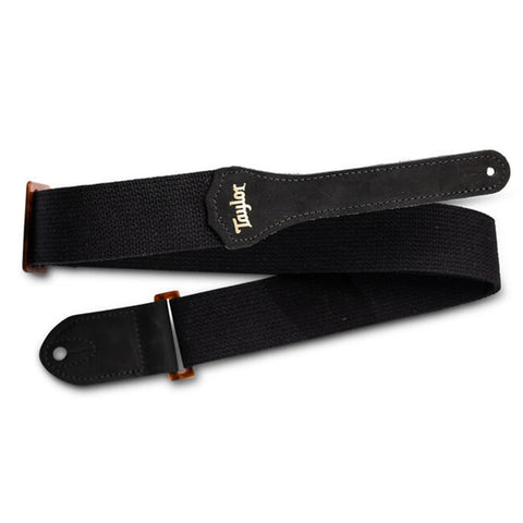Taylor GS Mini Guitar Strap, Black Cotton