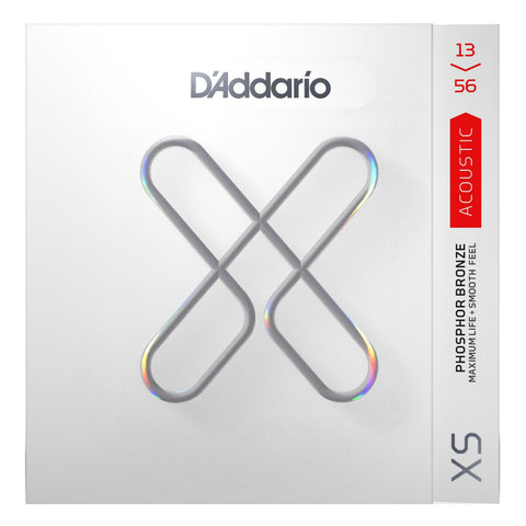 D'Addario XS Acoustic Phosphor Bronze Guitar Strings, 13-56