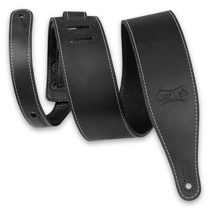 Levy's M17BAS-BLK Pull-Up Butter Leather Strap, Black
