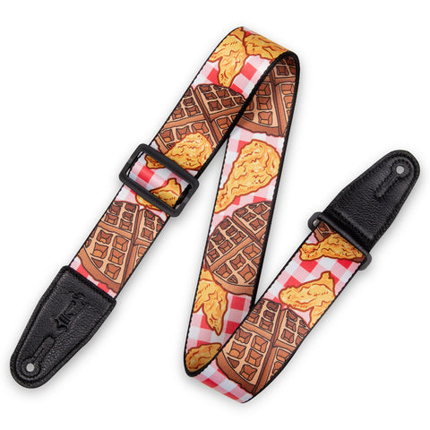 Levy's MPD2-118 Polyester Guitar Strap, Chicken & Waffles