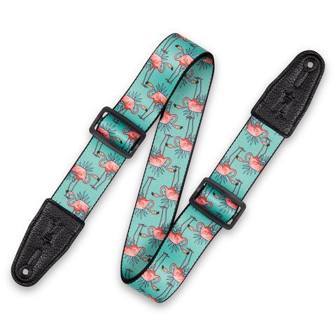 Levy's MPD2-121 Polyester Guitar Strap, Flamingos