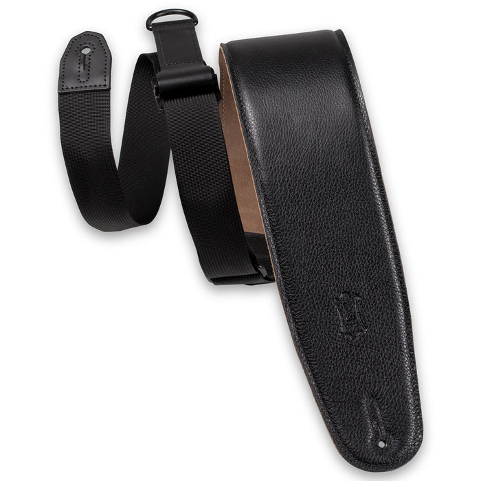 Levy's MRH4GF-BLK Right Height Garment Leather Strap, Black
