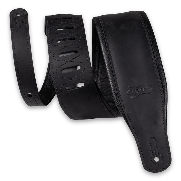 Levy's PM32BH-BLK Wide Butter Leather Strap, Black