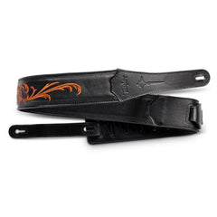 Taylor Nouveau 2.5" Embroidered Leather Strap, Black