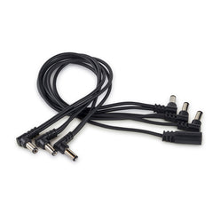 RockBoard Flat Daisy Chain 6 Output Angled Cable, Black