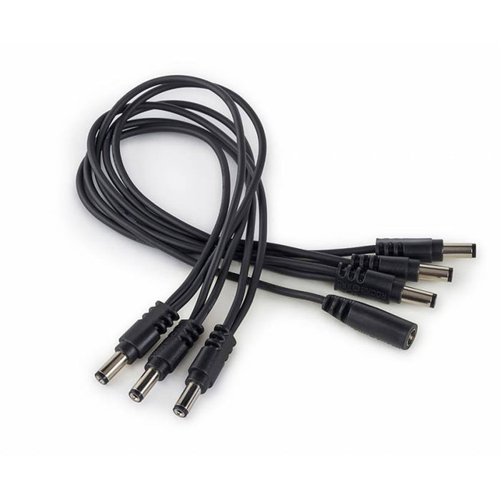 RockBoard Flat Daisy Chain 6 Output Straight Cable, Black