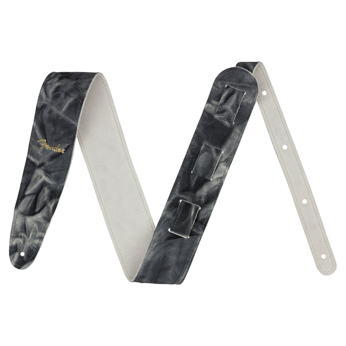 Fender Tie Dye 2" Leather Strap, Black