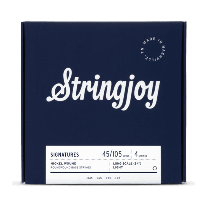 Stringjoy Light Top / Heavy Bottom Nickel Wound Long Scale Bass Strings, 45-105
