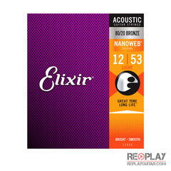 Elixir Light Acoustic 80/20 Bronze with NANOWEB® Coating
