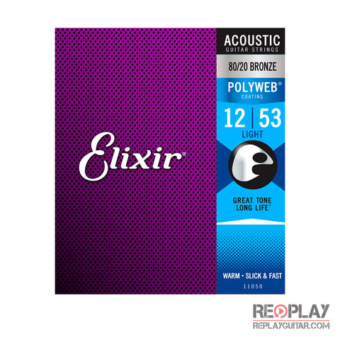 Elixir Light Acoustic 80/20 Bronze with POLYWEB® Coating