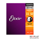 Elixir Custom Light Acoustic 80/20 Bronze with NANOWEB® Coating