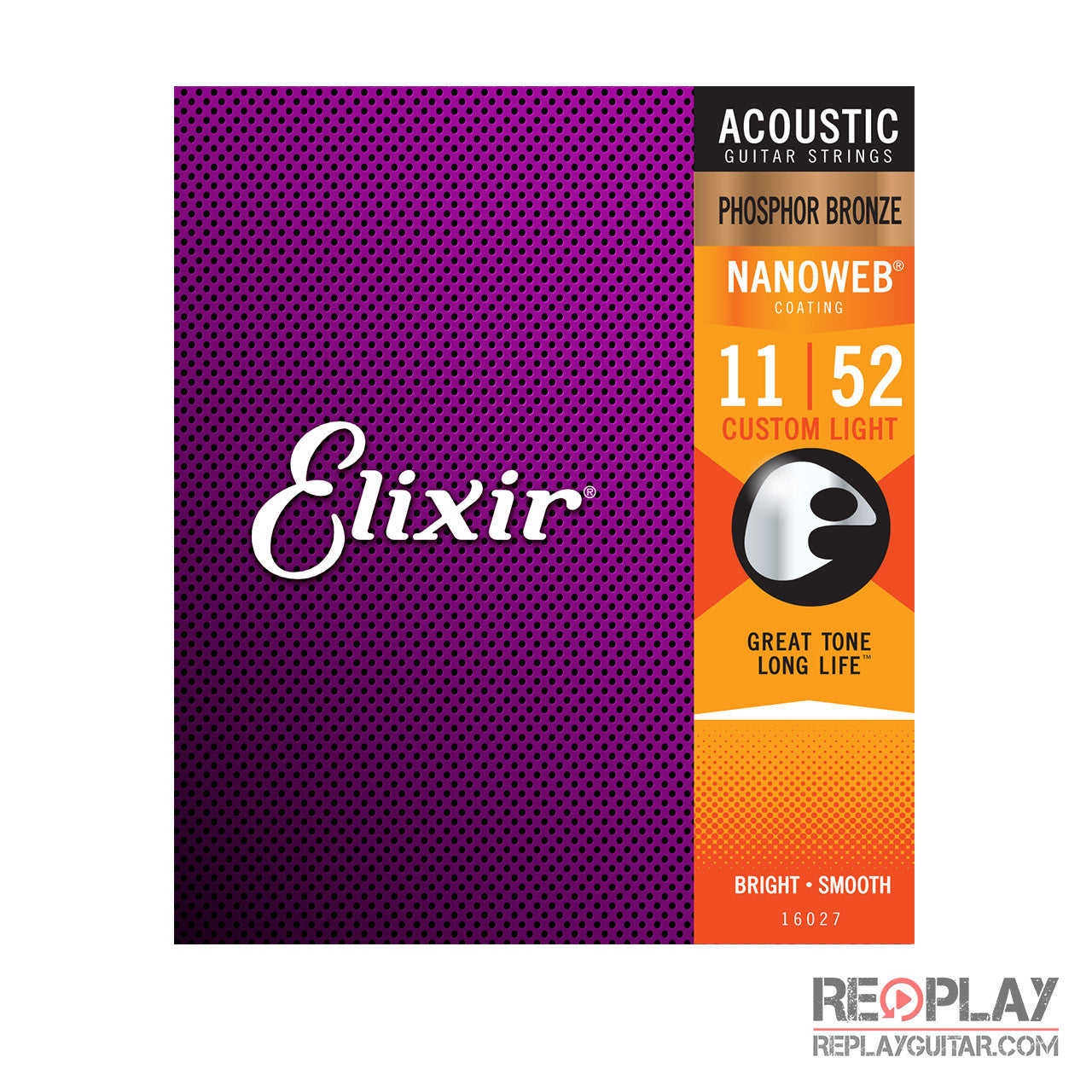 Elixir Acoustic Phosphor Bronze with NANOWEB Coating Custom Light